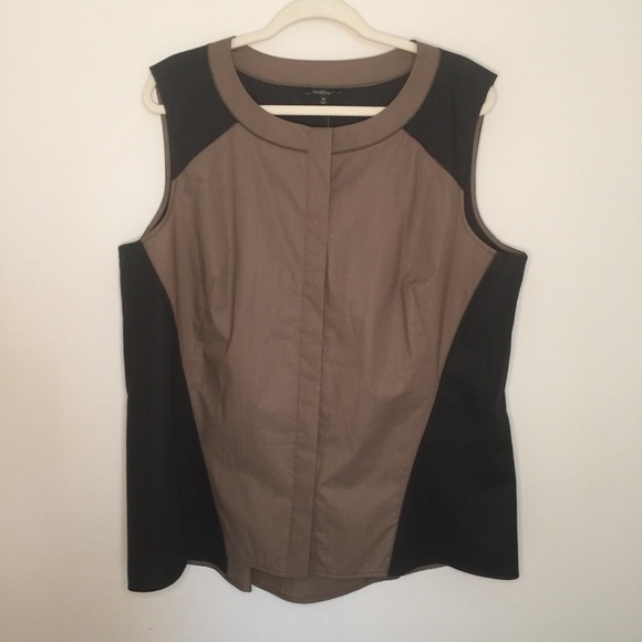 Lafayette 148 New York Tops - Lafayette 148 Sherri Colorblock Sleeveless Blouse